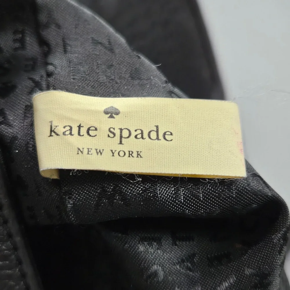 Kate Spade Black Pebbled Cow Leather Crossbody Flap Bag Gold Tone Hardware